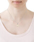 ფოტო #2 პროდუქტის Cultured Golden South Sea Pearl (9mm) & Diamond Accent 18" Pendant Necklace in Sterling Silver
