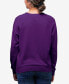Women's Peeking Dog Word Art Crewneck Sweatshirt