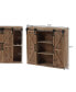 Фото #9 товара Farmhouse 27.2" Tall Medium Density Fiberboard, Wood, Iron Sliding 2-Door Wall Storage Cabinet