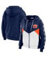 Women's Navy Auburn Tigers Colorblock Full-Zip Hoodie Jacket