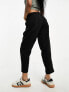 ASOS DESIGN Petite tailored tapered trouser in black