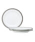 Crestwood Platinum Set of 4 Salad Plates, Service For 4