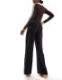 Фото #2 товара ASOS DESIGN wide leg jersey suit trouser in black