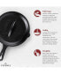 Фото #2 товара Cast Iron Skillet with Lid - Pre-Seasoned Covered Frying Pan