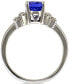 Фото #1 товара Tanzanite (1 ct. t.w.) and Diamond (1/10 ct. t.w.) Ring in 14k White Gold