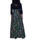 Фото #2 товара Petite Floral-Skirt Tie-Waist Evening Gown