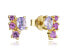 Delicate gold-plated earrings with zircons Trend 9129E100-37