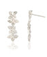ფოტო #3 პროდუქტის Suzy Levian Sterling Silver Cubic Zirconia Multi Flower Petal Drop Dangle Earrings