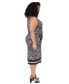 Фото #4 товара Plus Size Zebra-Print Faux Wrap Midi dress