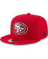 ფოტო #1 პროდუქტის Men's Scarlet San Francisco 49Ers Team 49Fifty Fitted Hat