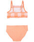 Фото #5 товара Baby Gingham Ruffle 2-Piece Bikini 18M