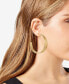 Gold-Tone Open Stacked Hoop Earrings