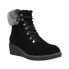 Фото #2 товара Corkys Fox Bay Round Toe Lace Up Wedge Womens Black Casual Boots 80-9951-BLCK
