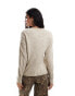 Vila button through cardigan in natural melange