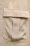 Фото #8 товара Рубашка из струящейся ткани с подворачиваемыми рукавами ZARA