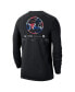 Фото #3 товара Men's Black Philadelphia 76ers Essential Air Traffic Control Long Sleeve T-shirt