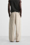 COTTON - LINEN BALLOON FIT TROUSERS