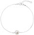 Silver bracelet with right pearl Pavon 23009.1