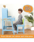 Modern Kids Desk & Chair Set: Compact, Multi-Storage, Blue