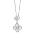 Delicate necklace with clear flowers 32289.WHI.R clear, silver - фото #1