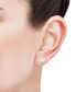 ფოტო #3 პროდუქტის Cubic Zirconia Round Stud Earrings in 14k Gold or 14k White Gold