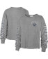 ფოტო #1 პროდუქტის Women's Heathered Gray Penn State Nittany Lions Ultra Max Parkway Long Sleeve Cropped T-shirt