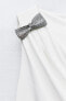Фото #9 товара Платье с вырезами, бантами и стразами ZARA