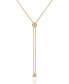 Gold-Tone Pave Slider Bolo Necklace