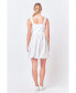 ფოტო #6 პროდუქტის Women's Mix Media Balloon Mini Dress