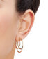 ფოტო #2 პროდუქტის Graduated Small Triple Split Hoop Earrings in 10k Gold