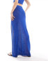 New Look crochet maxi wrap skirt in blue