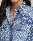 ფოტო #3 პროდუქტის Women's Patchwork Floral Shirt, Regular & Petite