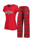 Фото #1 товара Пижама Concepts Sport женская Красно-черная с бейджем Portland Trail Blazers