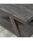 Wood Shelf Side Table in Gray Finish