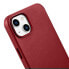 Фото #10 товара Чехол для iPhone 14 MagSafe Case Leather ICARER бордового цвета