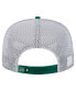 Фото #2 товара Men's Kelly Green Boston Celtics Puff Print Team Code A-Frame 9FIFTY Trucker Snapback Hat