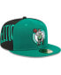 Фото #1 товара Men's Kelly Green, Black Boston Celtics Gameday Wordmark 59FIFTY Fitted Hat