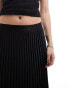 Фото #4 товара YAS satin pleated midi skirt in black - BLACK