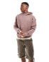 Hollister boxy fit hoodie in dark mauve pink Розовый, XS - фото #1