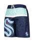 ფოტო #3 პროდუქტის Men's Deep Sea Blue Seattle Kraken Sea Wind Swim Trunks