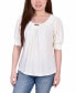 Women's Short Sleeve Balloon Sleeve Top