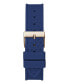 ფოტო #4 პროდუქტის Women's Multi-Function Blue Silicone Watch, 40mm