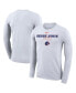 Фото #1 товара Men's White Boise State Broncos 2023 On Court Bench Long Sleeve T-shirt