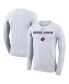 Men's White Boise State Broncos 2023 On Court Bench Long Sleeve T-shirt