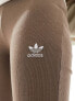 adidas Originals rib flared leggings in brown