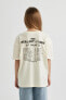 Kız Çocuk Rolling Stones Oversize Fit Kısa Kollu Tişört C1720A824SM