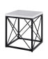Фото #1 товара Steve Silver Skyler 22" Square Marble and Metal End Table