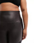 Фото #4 товара Spanx Plus faux leather moto leggings in black