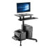 Фото #4 товара Tripp WWSSRDSTC Rolling Desk TV / Monitor Cart - Height Adjustable - Straight - Free-form shape - MDF - Steel - Office - Matt