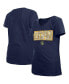 ფოტო #2 პროდუქტის Big Girls Navy Milwaukee Brewers Flip Sequin Team V-Neck T-shirt
